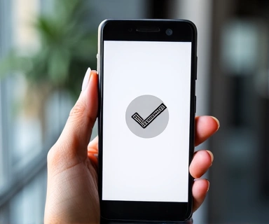 Ręka trzymająca smartfon z ikoną wiadomości potwierdzenia wysłania