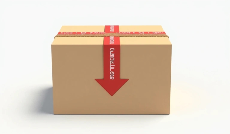 Return box with an arrow, symbolizing product returns